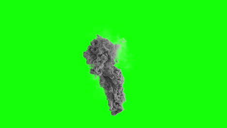 Large-Smoke-Column-evolving-rapidly-over-time-with-swirl-and-turbulence-on-Greenscreen