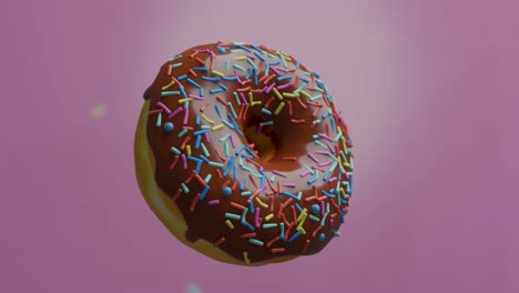 3d-model-of-a-rotating-chocolate-donut-with-sprinkles