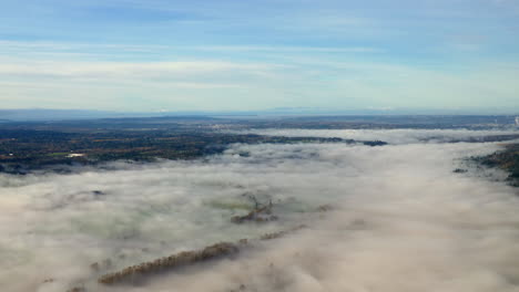 Aerial-View-Of-Low-Clouds-And-Fog-Over-Forest-Mountain-In-British-Columbia-Devastated-By-Catastrophic-Flood