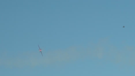 Tracking-shot-of-Aerobatic-air-show-with-sporting-aircraft-in-summer---Gdynia,Poland