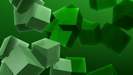 Green-toned-modern-and-calm-rotating-cube-background-animation-loop