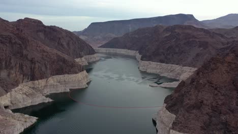 Aerial-view-of-Lake-Mead-just-before-the-Hoover-Dam