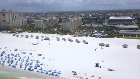 Drone-shot-of-the-JW-Marriot-Marco-Island-beach-resort-during-the-day