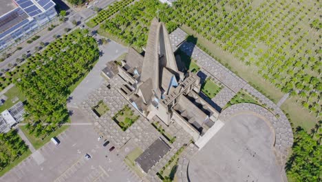 High-angle-view-of-Basilica-Nuestra-Senora-de-la-Altagracia,-Higuey