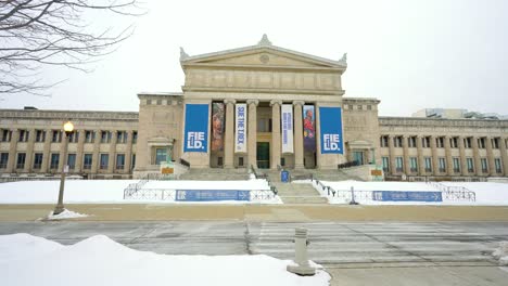 Chicago-Field-Museum-on-Cold-Winter-Day