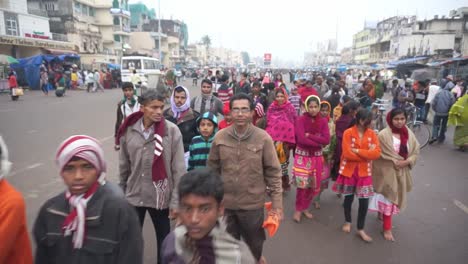 Straße-In-Der-Nähe-Des-Jagannath-Tempels,-Puri,-Indien,-Dezember-2014