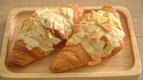 croissant-with-cream-and-almonds