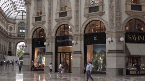 Facade of Louis Vuitton Store Inside Galleria Vittorio Emanuele II