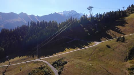 Cable-Car-Connecting-From-Kaprun-Village-To-The-Mountain-Peak-Resort-Of-Maiskogelbahn-In-Austria