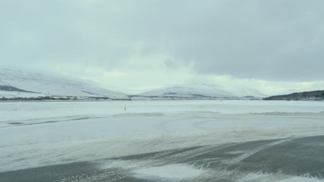 The-Quiet-Airport-of-Akureyri-in-Iceland,-on-a-Cloudy-Winter-Day
