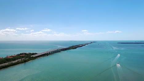 Aerial-View-Of-Sunshine-Skyway-And-Tampa-Bay-Connecting-St