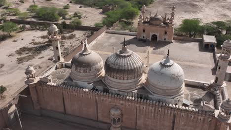 Drone-captured-cinematic-parallax-overhead-footage-of-Derawar-Fort-in-day-time