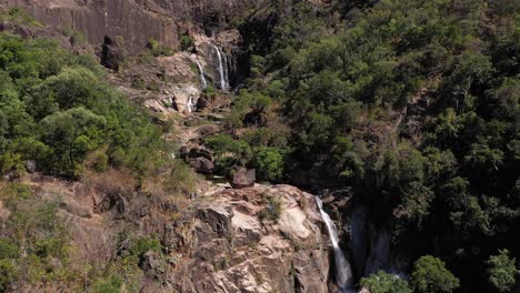 Jourama-Falls-in-Paluma-Range-National-Park-aerial-with-waterfalls,-Queensland