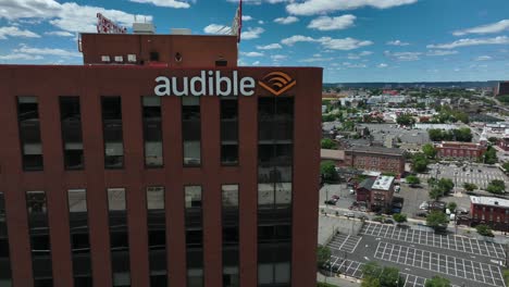 Audible-logo-on-side-of-building