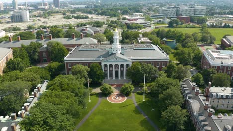 Birds-Eye-Aerial-View-of-Harvard-Busines-School-in-Summer