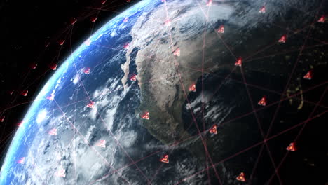 Globales-Positionierungssystem-Gps-Von-Navigationssatelliten-Oder-Satnav-übertragen-Datenabdeckung-Rund-Um-Den-Planeten-Erde