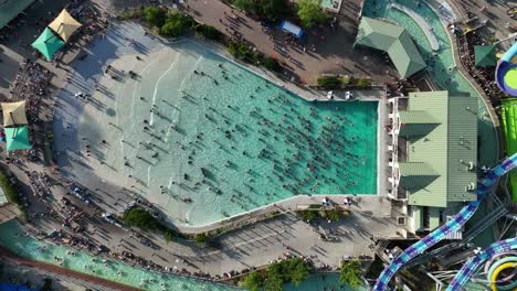 Birds-eye-view-of-tide-pool-and-water-slides