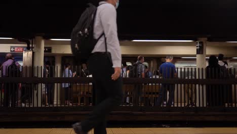 Slow-motion-footage-at-a-New-York-City-subway-station