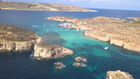 Impresionante-Paisaje-Y-Vista-Al-Mar-De-La-Costa-De-Malta