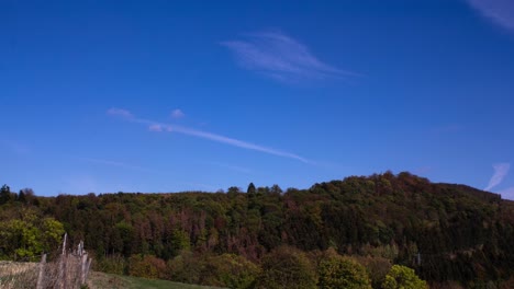 Timelapse-clouds-thuringian-forest-sunny-autumn-day