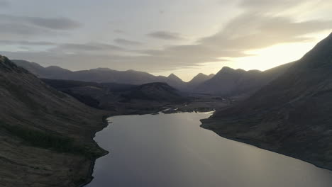 Aerial-footage-of-Loch-Etive,-Scottish-Highlands