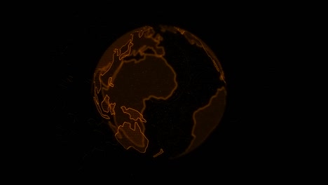 Orange-Neon-Digital-World-Globe-Earth-spinning