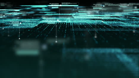 Futuristische-Digitale-Matrixpartikel-Raster-Virtuelle-Realität-Abstrakter-Cyberspace-umgebungshintergrund