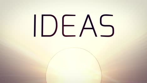 Light-bulb-is-switched-on.-Text:-Ideas