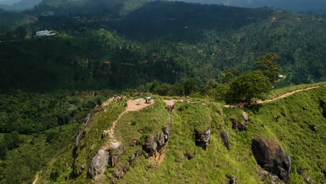 Aerial-of-Little-Adam's-peak,-Ella,-Sri-Lanka