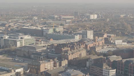 Luftbild-Von-Gebäuden-In-Nottingham,-Nottinghamshire,-Vereinigtes-Königreich