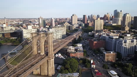 Drone-footage-showing-Brooklyn-Bridge