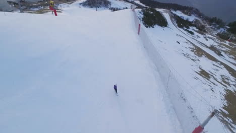Panoramic-Aerial-Ski-lift-and-Ski-area-view