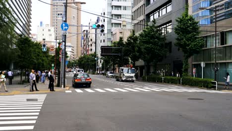 Busy-Streets-in-Tokio,-Capital-of-Japan,-Asia