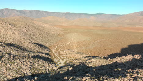 Aerial-Pan-of-Desert-Valley-in-Anza-Borrego-State-Park