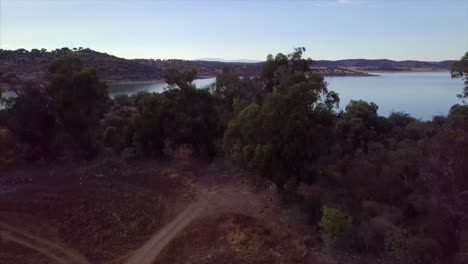 Drone-view-of-the-dam,-revile-dam