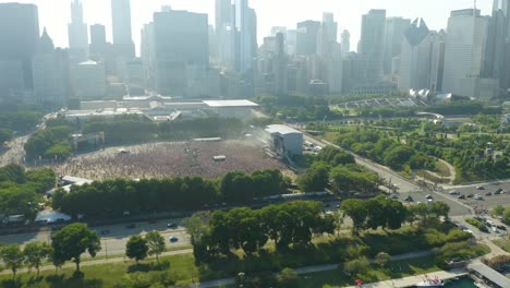 Aerial-Pullback-from-Lollapalooza-Crowds---Commercial-Use