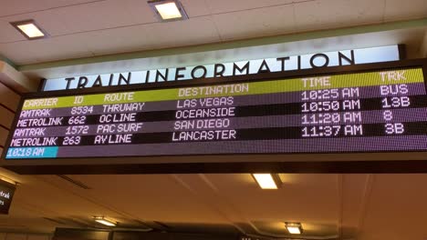 A-train-information-board-highlighting-destinations-from-Los-Angeles-Union-Station-on-both-Amtrak-and-Metrolink-routes