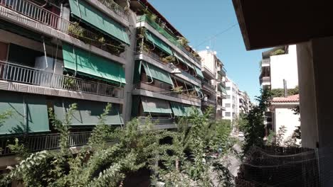 View-of-residential-area-in-Metaksourgeio,-Athens