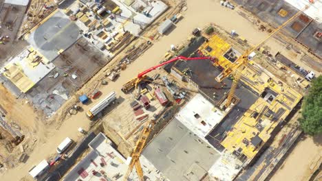 Aerial-view-of-a-new-house-building-on-a-construction-site