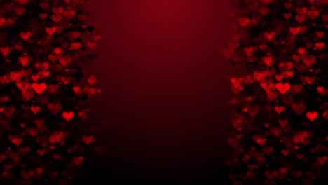 Dunkelrotes-Herz,-Romantischer-Motion-Graphics-Hintergrund