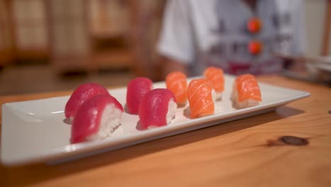 Complete-dish-with-sushi.-Oriental-cuisine