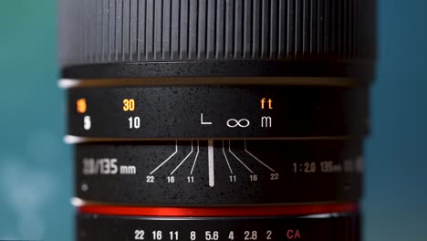 Closeup-Of-Telephoto-Manual-Camera-Lens,-Professional-Photography