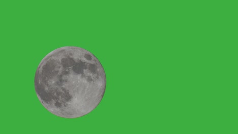 Time-lapse-shot-of-rising-full-moon-on-green-screen-background,computer-graphic