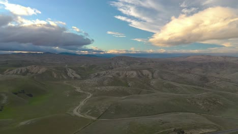 4K-UHD-Aerial-drone-view-beautiful-sky-before-sunset-over-mountains