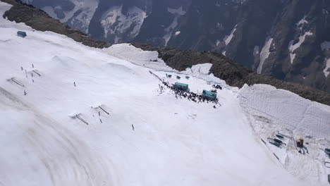Aerial-drone-shot-of-the-Deux-Alpes-Ski-Resort-during-summer-time