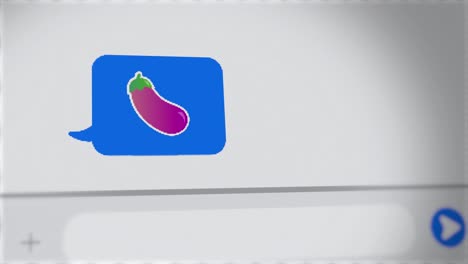 Auberginen-Emoji-Bei-Einem-Chat-Auf-Einem-Mobiltelefon-Oder-Computer-–-Nahaufnahme