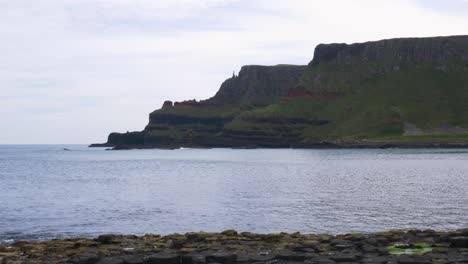 Calm-Blue-Sea-By-The-Giant's-Causeway-In-Antrim,-Northern-Ireland