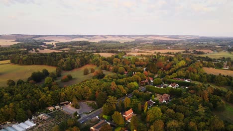 United-Kingdom-Kent-countryside-drone-footage,-aerial-footage