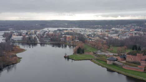 aerial-view-of-the-city-of-HÃ¤meenlinna-and-HÃ¤me-Castle