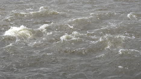 A-close-up-view-of-the-water-that-is-moving-fast-in-this-river